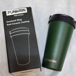 Funkrin Insulated Mug Real Ceramic Coating Green